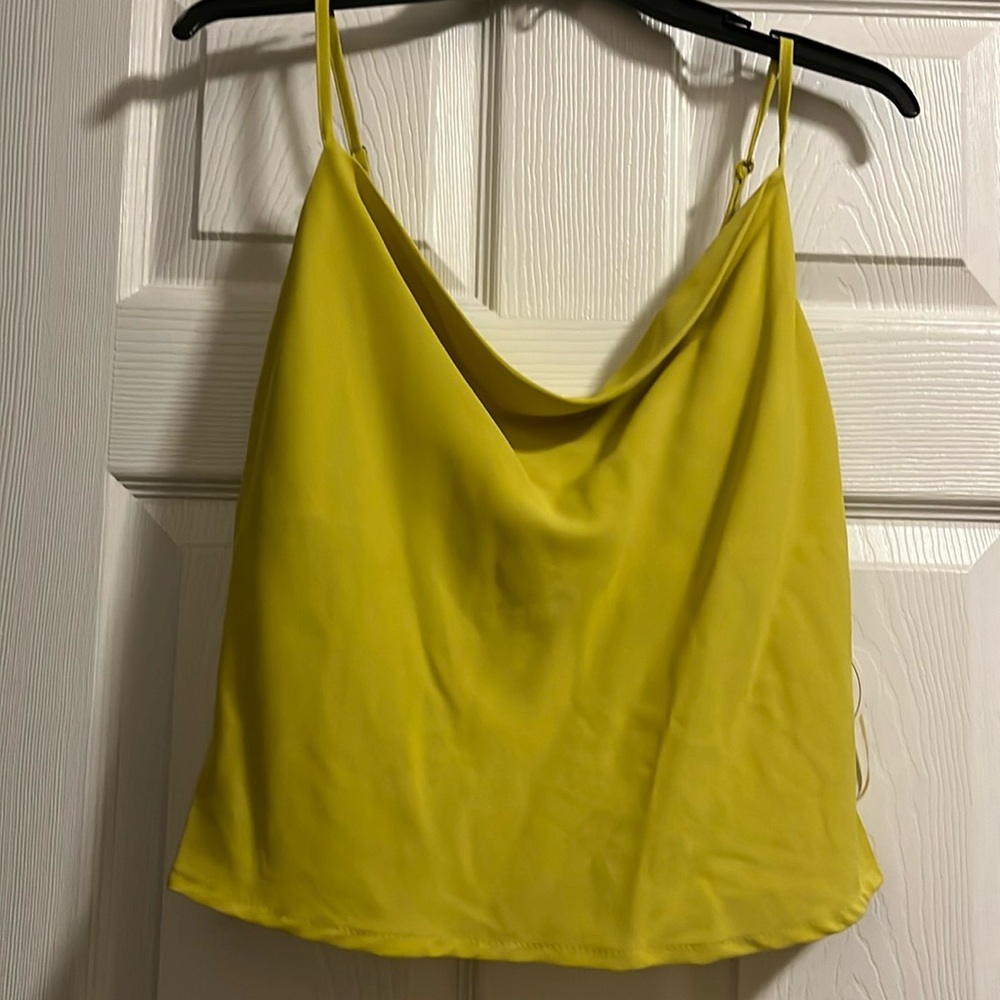 Milk and honey Yellow blouse tank top size small new w tags